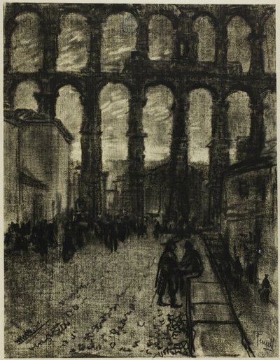 Segovia, Akvedukten från marknaden av Joseph Pennell