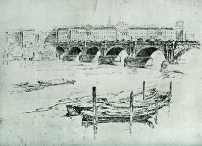 Somerset House, 1928. av Joseph Pennell