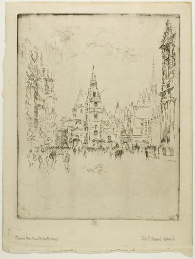 St Clements Danes av Joseph Pennell