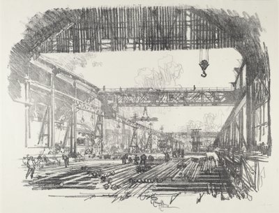 Stålstänger för snäckor, 1916. av Joseph Pennell