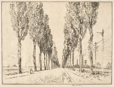 Avenyn nära Valenciennes av Joseph Pennell