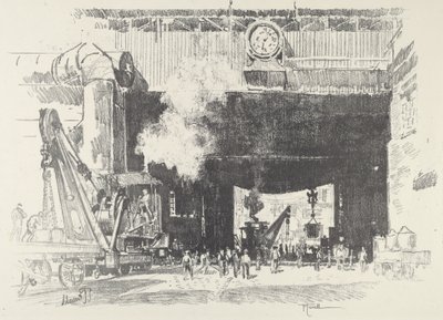 Den stora porten till den stora butiken, 1916. av Joseph Pennell
