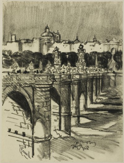 Bron över Toledo, Madrid av Joseph Pennell