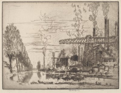 Brysselkanalen, en modern Hobbema av Joseph Pennell