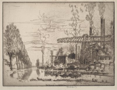Brysselkanalen, en modern Hobbema av Joseph Pennell