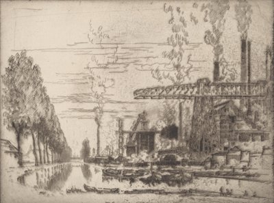Brysselkanalen, A Modern Hobbema, 1910. av Joseph Pennell