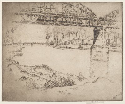 Stadsbron, St. Louis av Joseph Pennell