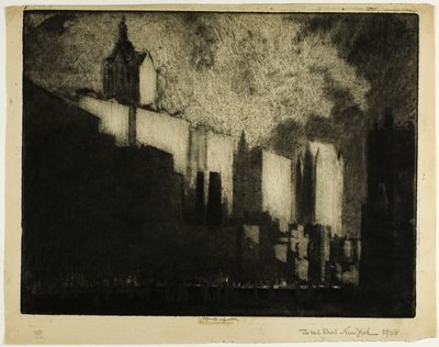 Klipporna på West Street av Joseph Pennell