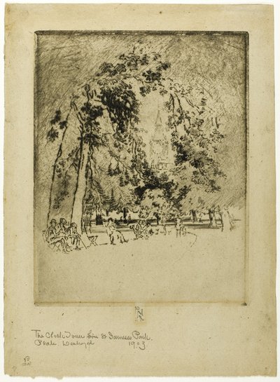 Klocktornet, från St. James Park av Joseph Pennell