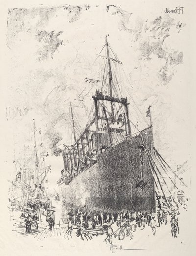 The Collier, 1917. av Joseph Pennell