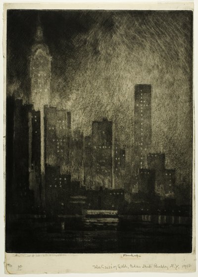 Guldkorset, Cedar Street Building av Joseph Pennell