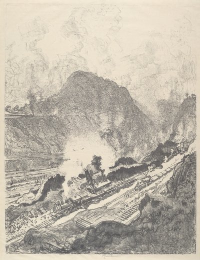 Snittet från Culebra, 1912. av Joseph Pennell