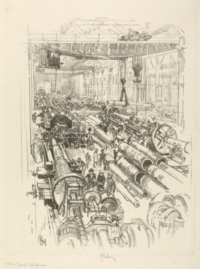 The English War Series: W.441. Vapenaffären, 1916 av Joseph Pennell