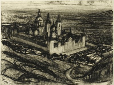 Escorial från Phillips säte (Phillips stol) av Joseph Pennell