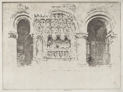 Grundarens grav, kyrkan Saint Bartholomew den store av Joseph Pennell