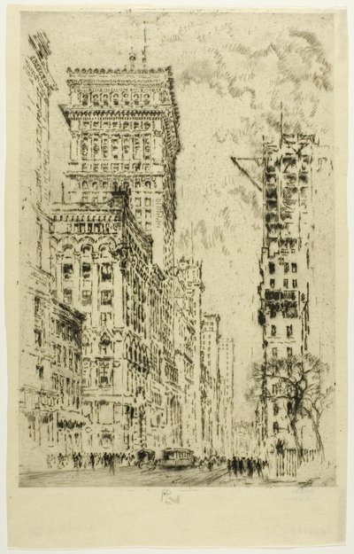 The Golden Cornice, I av Joseph Pennell