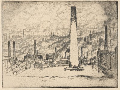 Den stora skorstenen, Bradford av Joseph Pennell