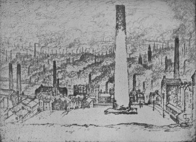 The Great Stack, Bradford, 1909 av Joseph Pennell