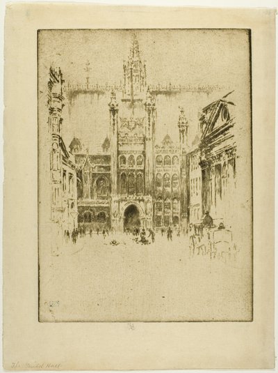 The Guild Hall av Joseph Pennell