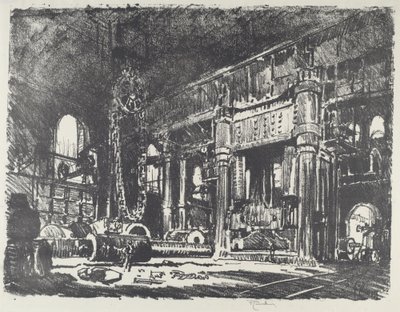The Gun Forge, 1916. av Joseph Pennell