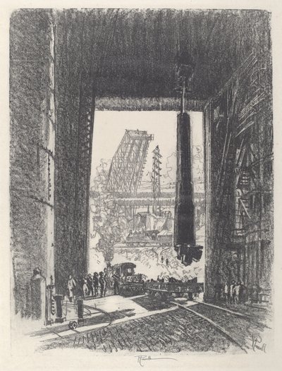 The Gun Pit, No.I av Joseph Pennell