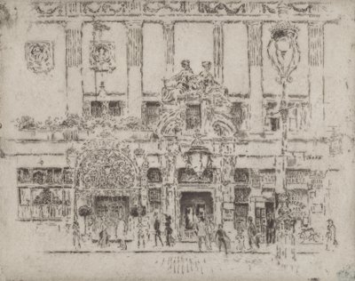 Institutet, Piccadilly, 1906. av Joseph Pennell