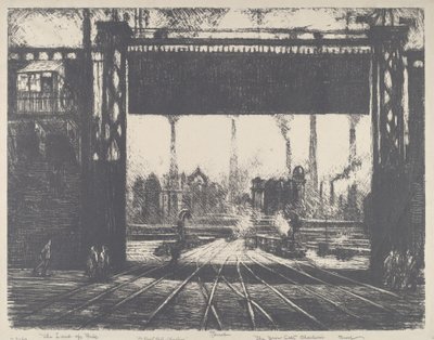 Järnporten, Charleroi, 1911. av Joseph Pennell