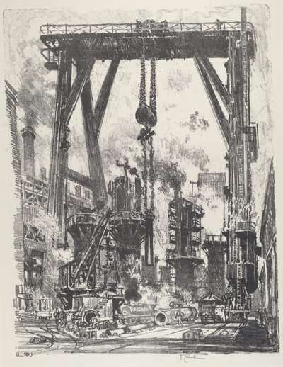 Den gamla pistolgropen, 1916. av Joseph Pennell