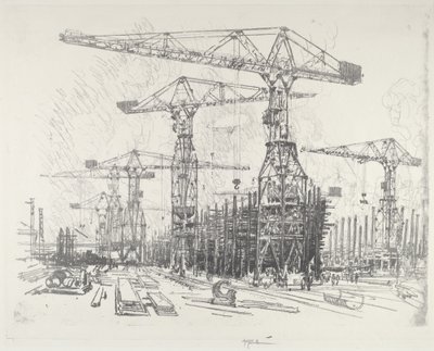 Gamla varvet, 1916. av Joseph Pennell