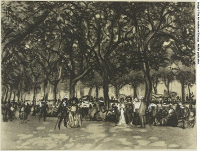 Promenaderna i Madrid av Joseph Pennell