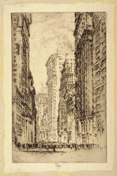 Börsen, New York av Joseph Pennell