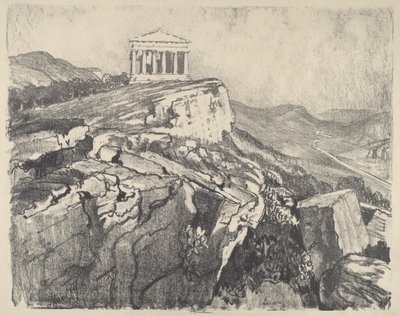 Concordiatemplet på muren, Girgenti av Joseph Pennell