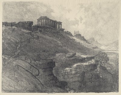 Templen på muren, Girgenti av Joseph Pennell