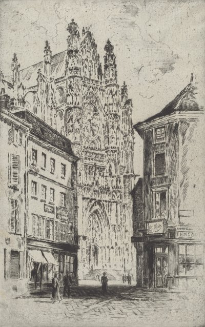Transeptet, Beauvais, 1907. av Joseph Pennell