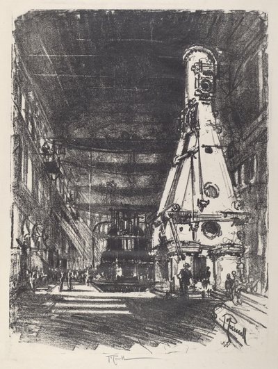 The White and Black Hammers, 1917. av Joseph Pennell