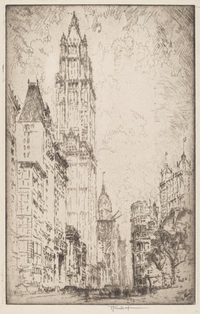 Woolworth-byggnaden av Joseph Pennell