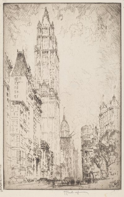 Woolworth-byggnaden av Joseph Pennell