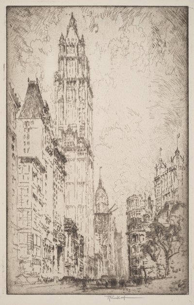 Woolworthbyggnaden av Joseph Pennell