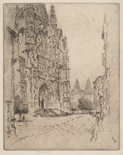 Biskopspalatsets torn, Beauvais av Joseph Pennell
