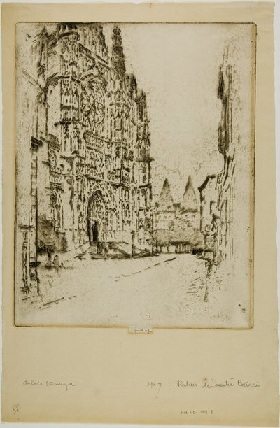 Tornen i biskopspalatset, Beauvais av Joseph Pennell