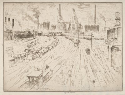 Spår, Oberhausen av Joseph Pennell