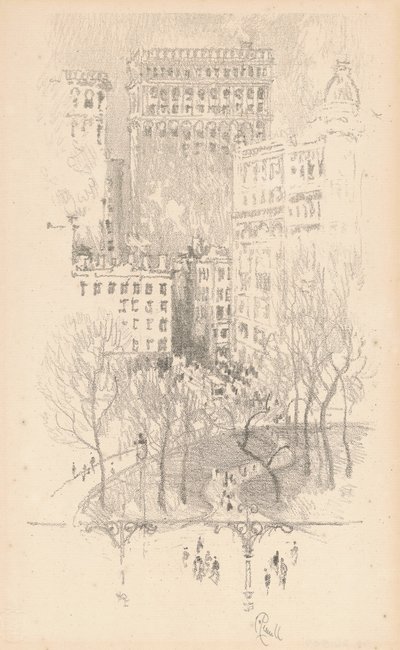 Union Square av Joseph Pennell