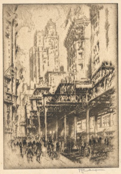 Namnlös (The El) av Joseph Pennell
