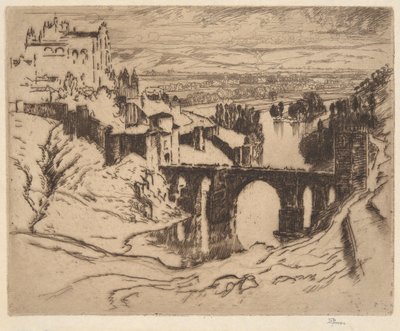 Utan titel [S:t Martins bro, Toledo] av Joseph Pennell