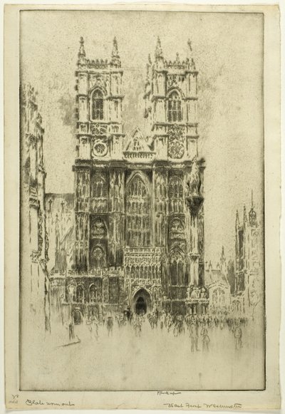 West Front, Westminster Abbey av Joseph Pennell