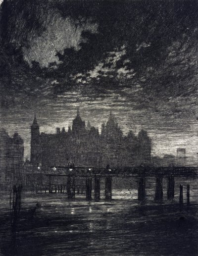 Whitehall Court i London. av Joseph Pennell