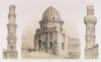 87. Gravar och minareter, Kairo, 1843. av Joseph Philibert Girault De Prangey