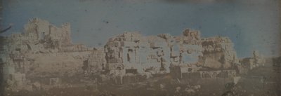 Hexagonal domstol, Jupiters tempel, Baalbek, 1843. av Joseph Philibert Girault De Prangey