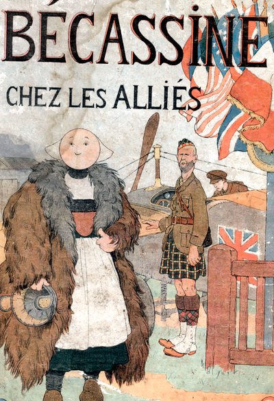 framsidan av boken "Becassine chez les allies" av Joseph Porphyre Pinchon