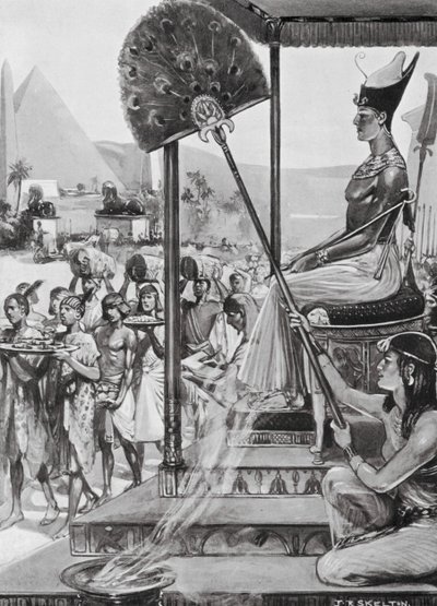 Hyllning till Ramses II, XIX:e dynastin (litografi) av Joseph Ratcliffe (after) Skelton